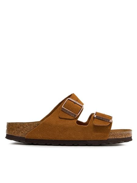 Birkenstock Klapki Arizona Bs 1009527 Brązowy. Brązowe klapki męskie Birkenstock, ze skóry. Za 409.99 zł.