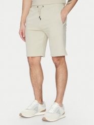 Guess Szorty sportowe Z2YD04 KAIJ1 Écru Regular Fit. Krótkie spodenki sportowe męskie Guess, m, z aplikacjami, z bawełny. Za 139.99 zł.