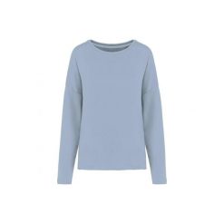 Bluza damska Kariban Loose. Niebieskie bluzy damskie KARIBAN, l, bez wzorów, z bawełny, bez kaptura. Za 147.00 zł.