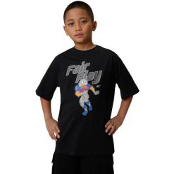 Koszulka dla chłopca 4F. Czarne t-shirty dla chłopców 4f, bez wzorów, z bawełny, bez ramiączek. Za 46.99 zł.