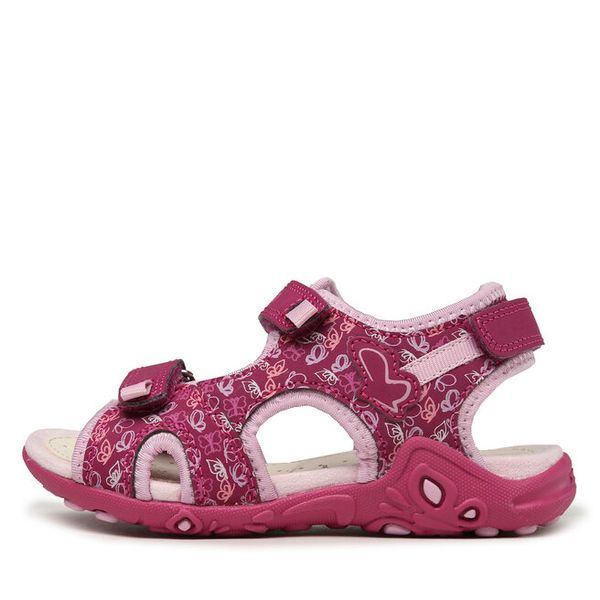 Sandały Geox. Niebieskie sandały chłopięce Geox, bez zapięcia. Za 149.99 zł.