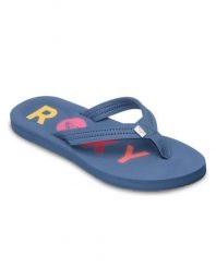 Sandały dla Kobiety VISTA Niebieski. Niebieskie sandały damskie Roxy, bez wzorów, z poliesteru, bez obcasa, bez zapięcia. Za 109.99 zł.