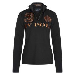 Dziewczęca koszulka do jazdy konnej HV Polo Favouritas Luxury. Czarne t-shirty i topy dla dziewczynek HV POLO, bez wzorów, bez ramiączek. Za 294.00 zł.