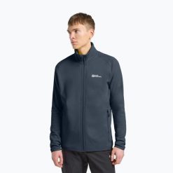Bluza męska Jack Wolfskin Baiselberg Fz. Niebieskie bluzy męskie Jack Wolfskin, m, bez wzorów, bez kaptura. Za 299.99 zł.