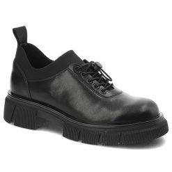 Czarne Półbuty Artiker Wygodne Skórzane Buty Damskie. Czarne półbuty damskie Artiker, bez wzorów, ze skóry, eleganckie, bez obcasa, na płaskiej podeszwie, bez zapięcia. Za 297.99 zł.