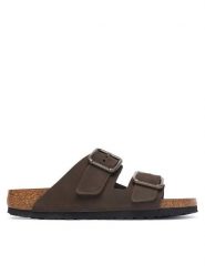 Birkenstock Klapki Arizona Wire Buckle 1032764 Beżowy ciemny. Brązowe klapki damskie Birkenstock, bez wzorów, z nubiku, bez obcasa. Za 674.99 zł.