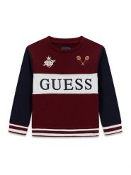 Guess Bluza N6YQ08 K4101 Bordowy Regular Fit. Czerwone bluzy dla chłopców Guess, z aplikacjami, z bawełny, bez ramiączek, bez kaptura. Za 174.99 zł.
