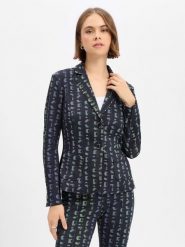 Marc Cain bluza typu blazer Kobiety Sztuczne włókno niebieski, 38. Niebieskie bluzy damskie Marc Cain, bez wzorów, z dresówki, bez kaptura. Za 1,999.95 zł.