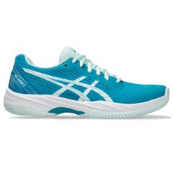 Damskie buty do tenisa Asics Gel-game 9 Clay/OC. Białe obuwie sportowe damskie Asics, bez wzorów, z materiału, tenisowe. Za 543.00 zł.