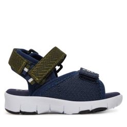 Sandały BOSS. Niebieskie sandały chłopięce Boss, bez zapięcia. Za 219.99 zł.