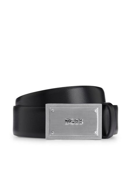 Boss Pasek Męski 50496735 Czarny. Czarne paski damskie Boss, bez wzorów, ze skóry. Za 239.99 zł.