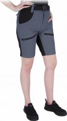 Reis HOBBER-L-TS - Spodnie ochronne do pasa HOBBER z krótkimi nogawkami damskie 65% poliester, 35% bawełna o gramaturze 260 - jasnoszaro-czarny S. Brązowe spodnie materiałowe damskie Reis, l, bez wzorów, z bawełny. Za 72.97 zł.