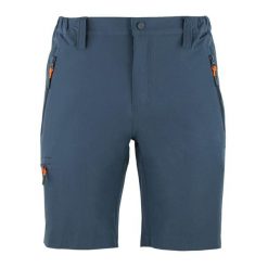 Spodenki turystyczne Peak Mountain Cessor. Niebieskie krótkie spodenki sportowe męskie Peak Mountain, bez wzorów, trekkingowe. W wyprzedaży za 223.50 zł.