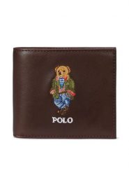 Polo Ralph Lauren Portfel 405964516001 Brązowy. Brązowe portfele męskie Polo Ralph Lauren, bez wzorów, ze skóry. Za 639.99 zł.