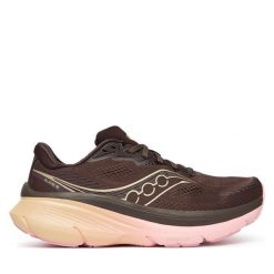 Buty do biegania Saucony. Brązowe obuwie sportowe damskie Saucony, bez wzorów, do biegania. Za 699.99 zł.