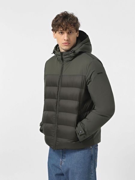 Kurtka GEOX M SAPIENZA Zielony. Zielone kurtki męskie Geox, m, bez wzorów, z puchu, bez kaptura. Za 592.99 zł.
