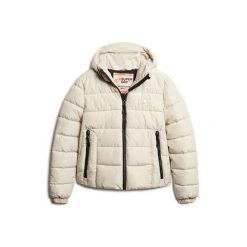 Damska kurtka z kapturem Superdry Spirit Sports. Białe kurtki damskie Superdry., m, bez wzorów, z materiału, z kapturem. Za 430.50 zł.