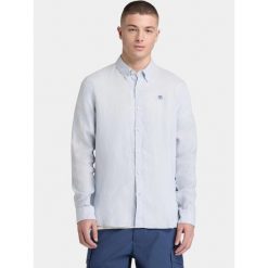 Koszulka Męska Timberland LS Linen. Szare koszulki sportowe męskie Timberland, m, bez wzorów, bez kołnierzyka, bez ramiączek. Za 449.00 zł.