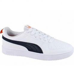 Buty do chodzenia damskie Puma Rickie Jr. Białe obuwie sportowe damskie Puma, bez wzorów, z materiału, trekkingowe. Za 218.00 zł.