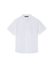 Mayoral Koszula 6171 Biały Regular Fit. Białe koszule dla chłopców Mayoral, bez wzorów, z bawełny, bez kołnierzyka, bez ramiączek. Za 109.99 zł.