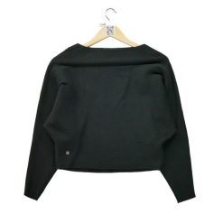 Damski czarny sweter. Czarne swetry damskie Ralph Lauren, l, bez wzorów, z materiału, eleganckie, bez kołnierzyka, bez ramiączek, długie, bez kaptura. Za 59.60 zł.