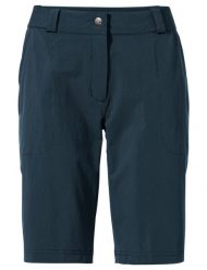 Spodenki damskie Farley Stretch II. Niebieskie szorty damskie Vaude, bez wzorów, z materiału, z podwyższonym stanem. Za 389.00 zł.