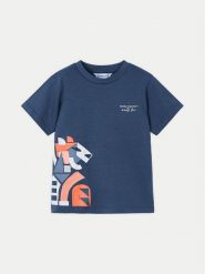 Mayoral T-Shirt 3029 Granatowy Regular Fit. Niebieskie t-shirty dla chłopców Mayoral, bez wzorów, z bawełny, bez ramiączek. Za 49.99 zł.