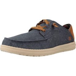 Buty SKECHERS MELSON - MOC TOE Niebieski. Niebieskie buty sportowe męskie Skechers, trekkingowe. Za 290.00 zł.