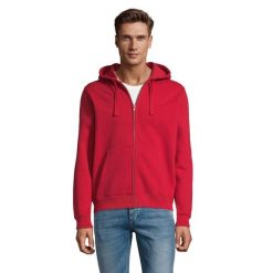 Męska Bluza Z Kapturem Spike Full Zip. Czerwone bluzy męskie SOL'S, m, bez wzorów, z kapturem. Za 174.99 zł.