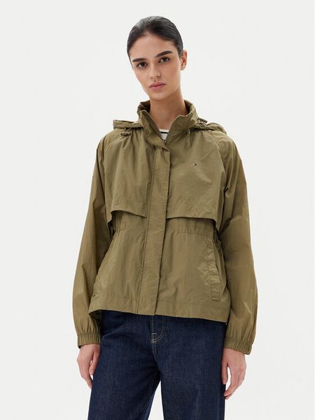 Tommy Hilfiger Wiatrówka WW0WW46444 Khaki Relaxed Fit. Brązowe kurtki damskie Tommy Hilfiger, xs, bez wzorów, z syntetyku, bez kaptura. Za 659.00 zł.