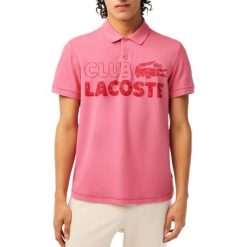 Koszulka męska Lacoste. Czerwone koszulki polo męskie Lacoste, m, bez wzorów, z bawełny, eleganckie, bez ramiączek. Za 347.00 zł.