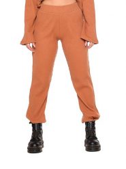 Spodnie dresowe miękki na co dzień na siłownię. Brązowe spodnie dresowe damskie LEONE 1947 APPAREL, m, bez wzorów, z dresówki. Za 273.65 zł.
