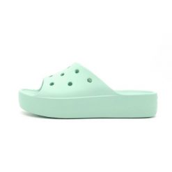 Crocs Classic Platform Slide W Sandałach Damskie. Niebieskie skarpety damskie Crocs, bez wzorów, z nylonu. Za 277.00 zł.