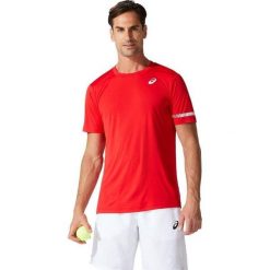 Koszulka sportowa męska Asics Court SS Tee. Czerwone koszulki sportowe męskie Asics, m, bez wzorów, bez kołnierzyka, bez ramiączek, tenisowe. Za 165.00 zł.
