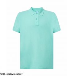 JHK Męskie polo z krótkim rękawem 100% stabilizowana bawełna, miętowo-zielony S. Zielone koszulki polo męskie JHK, m, bez wzorów, z bawełny, bez ramiączek. Za 27.74 zł.