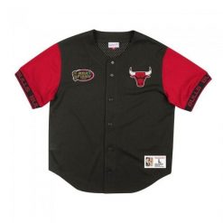 Koszula Chicago Bulls. Czarne koszule męskie Mitchell & Ness, m, bez wzorów, bez kołnierzyka, bez ramiączek. Za 477.50 zł.