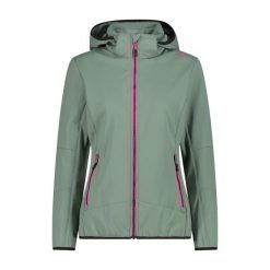 Kurtka damska turystyczna CMP 32A0456. Zielone kurtki damskie CMP, xl, bez wzorów, z softshellu, bez kaptura, trekkingowe. Za 421.75 zł.