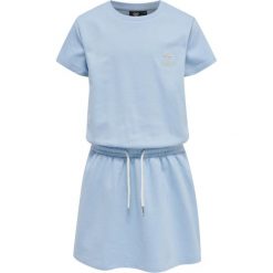 Sukienka dla dziewczynki Hummel Calida. Niebieskie sukienki dla dziewczynek Hummel, z aplikacjami, z bawełny, eleganckie, bez ramiączek. Za 175.00 zł.
