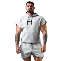 Bluza z kapturem z krótkim rękawem Nebbia Hero. Czarne bluzy męskie Nebbia, m, bez wzorów, z materiału, z kapturem. Za 239.99 zł.
