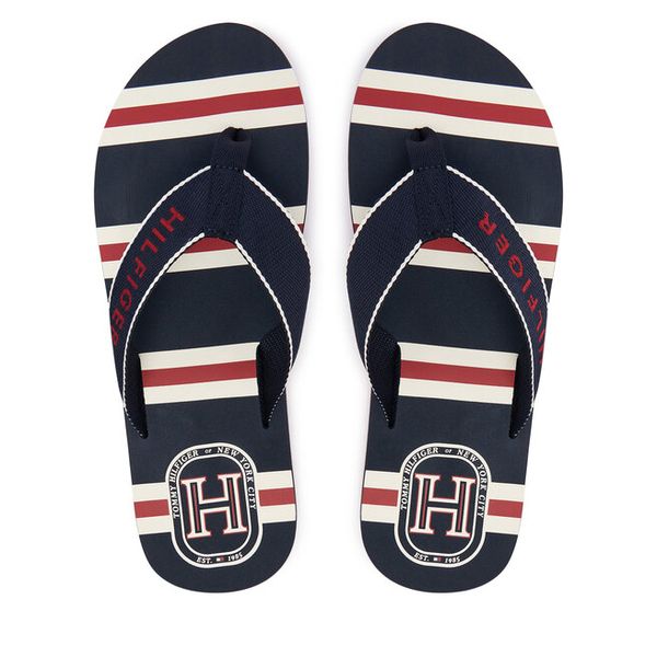 Japonki Tommy Hilfiger. Niebieskie klapki męskie Tommy Hilfiger. Za 152.99 zł.
