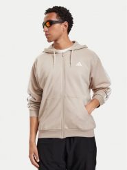 Adidas Bluza Essentials 3-Stripes French Terry KY4175 Beżowy Regular Fit. Brązowe bluzy męskie Adidas, m, bez wzorów, z bawełny, bez kaptura. Za 279.99 zł.