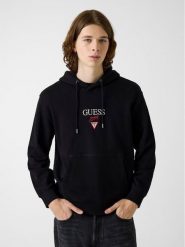 Guess Jeans Bluza 180299 Czarny Classic Fit. Czarne bluzy męskie Guess Jeans, m, z aplikacjami, z jeansu, bez kaptura. Za 349.99 zł.
