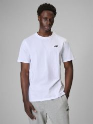 4F T-shirt regular gładki męski (3-pack) - biały S. Białe t-shirty męskie 4f, m, bez wzorów, z bawełny, biznesowe, bez kołnierzyka. Za 129.99 zł.