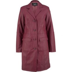 Płaszcz ze sztucznej skóry bonprix czerwony klonowy. Płaszcze damskie marki FOUGANZA. Za 239.99 zł.