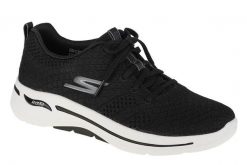 Buty sportowe Sneakersy damskie, Go Walk Arch Fit Unify. Czarne obuwie sportowe damskie Skechers, bez wzorów, z materiału, trekkingowe. Za 179.99 zł.