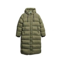 Damska kurtka puchowa Superdry. Zielone kurtki damskie Superdry., xl, bez wzorów, z gumy, bez kaptura. Za 748.55 zł.