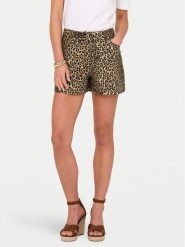 ONLY Szorty materiałowe Naomi 15347131 Brązowy Regular Fit. Brązowe szorty damskie Only, xl, bez wzorów, z bawełny. Za 99.99 zł.