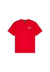 T-shirt chłopięce Emporio Armani czerwony. Czerwone t-shirty dla chłopców Emporio Armani, bez wzorów, z materiału, bez ramiączek. Za 151.30 zł.