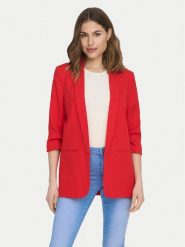 ONLY Marynarka Elly 15197451 Czerwony Regular Fit. Czerwone żakiety damskie Only, bez wzorów, z syntetyku. Za 139.99 zł.