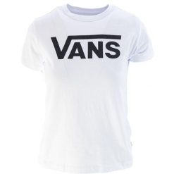 Koszulka sportowa damska Vans Flying V Crew. Białe koszulki sportowe damskie Vans, m, bez wzorów, z bawełny, bez kołnierzyka, bez ramiączek, trekkingowe. Za 218.00 zł.